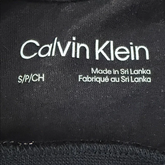 Calvin Klein Black and Cream Crop Top - Picture 3 of 3